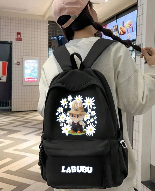 Labubu Design Baskılı Sırt Okul Çantası